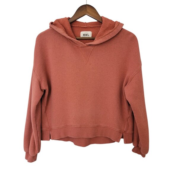 Madewell Tops - Madewell MWL Airyterry Hoodie Sweatshirt Womens Size S Burnt Orange Athleisure